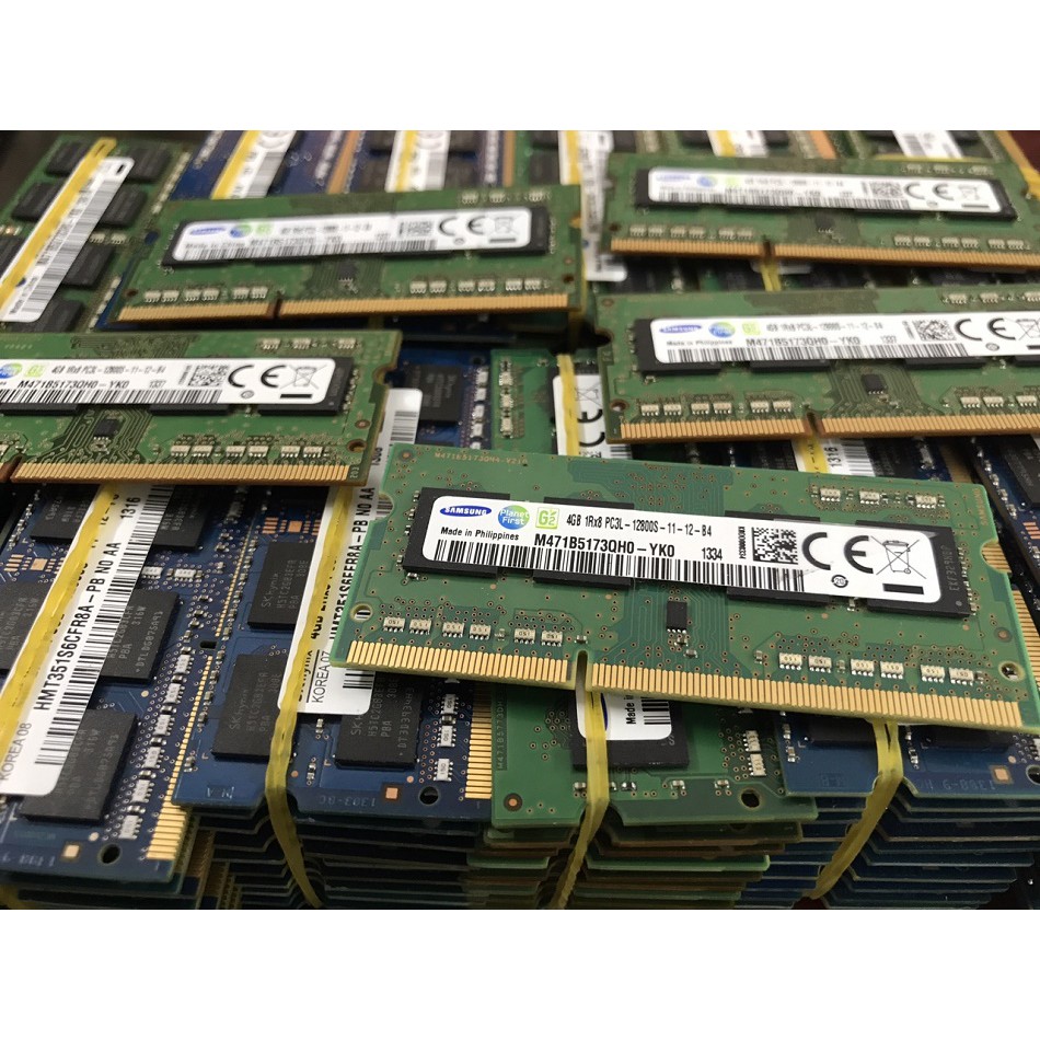 ♚ 💻 Ram 4GB DDR3 Samsung Hynix Bus 1600MHz PC3L-12800 1.35V Dùng Cho Laptop, MacBook BH 36t