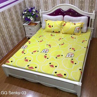 Bộ ga gối cotton poly chun m8
