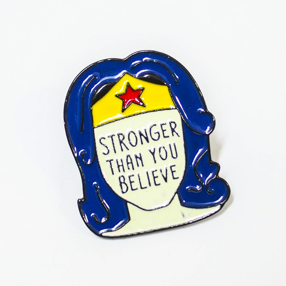 Ghim cài áo Enamel Pin Sticker Factory - Chủ đề Stronger than you believe