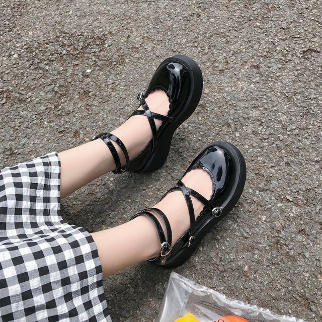 (SẴN 1 SỐ SIZE) Giày Ulzzang Nữ Đế 6 phân Khoá trái tim CỰC CUTE | BigBuy360 - bigbuy360.vn