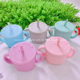 Cốc ống hút silicon cho bé tập hút