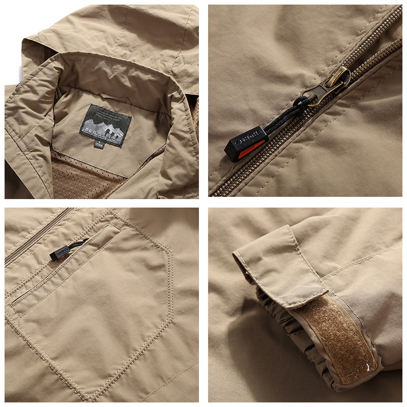 Áo Khoác Có Nón Chống Nước Mẫu Mới 2021 5xl Thời Trang Mùa Thu Cho Nam