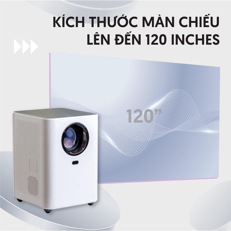 [ Tặng màn + giá đỡ ] Máy chiếu phim mini BeeCube Xtreme android 9.0 - hàng chính hãng