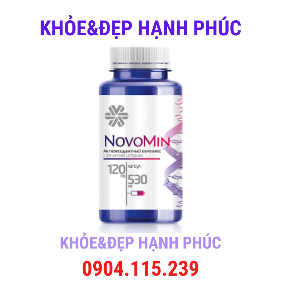 Viên uống chống oxy hóa, phục hồi tế bào khỏe mạnh Siberi Novomin Formula 4 – 120 viên/lọ