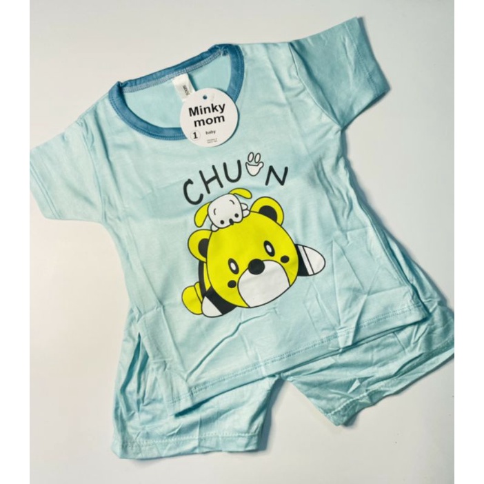 Combo bộ ngắn minky mom cho bé trai bé gái