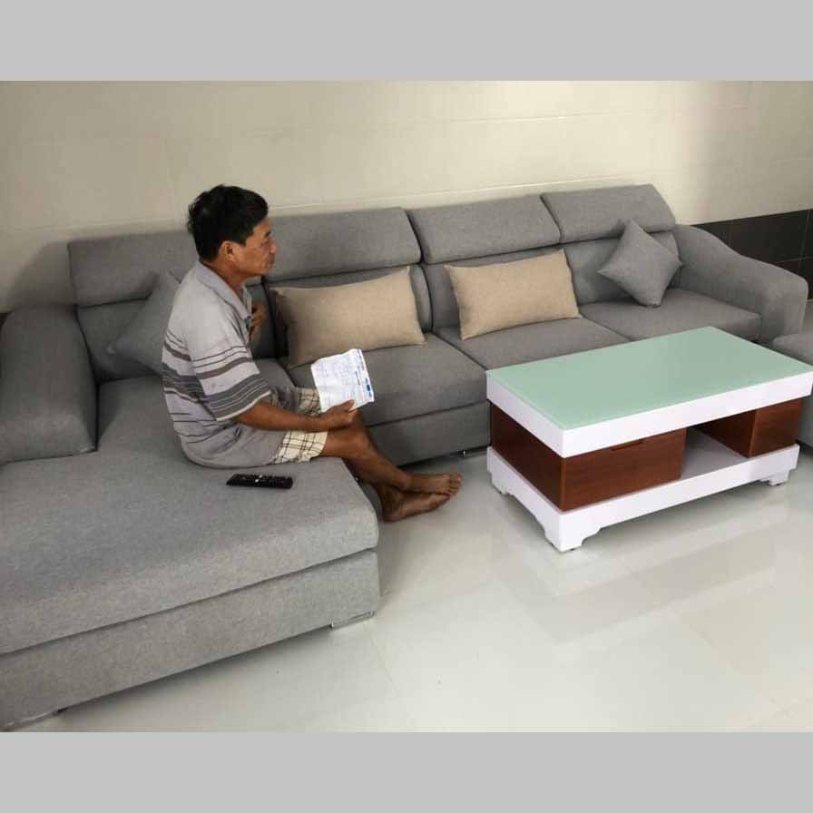 Ghế sofa phòng khách chữ L giá rẻ hiện đại