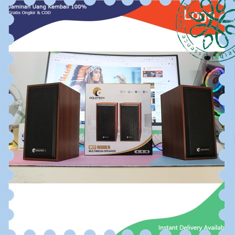 Loa Máy Tính Laptop PC Goldtech M22 Vỏ Gỗ Nghe Siêu Hay FULL BOX