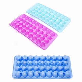 Khuôn rau câu, thạch 36 tim, sao,sò - star flower shell heart shaped jelly mold tray KD13