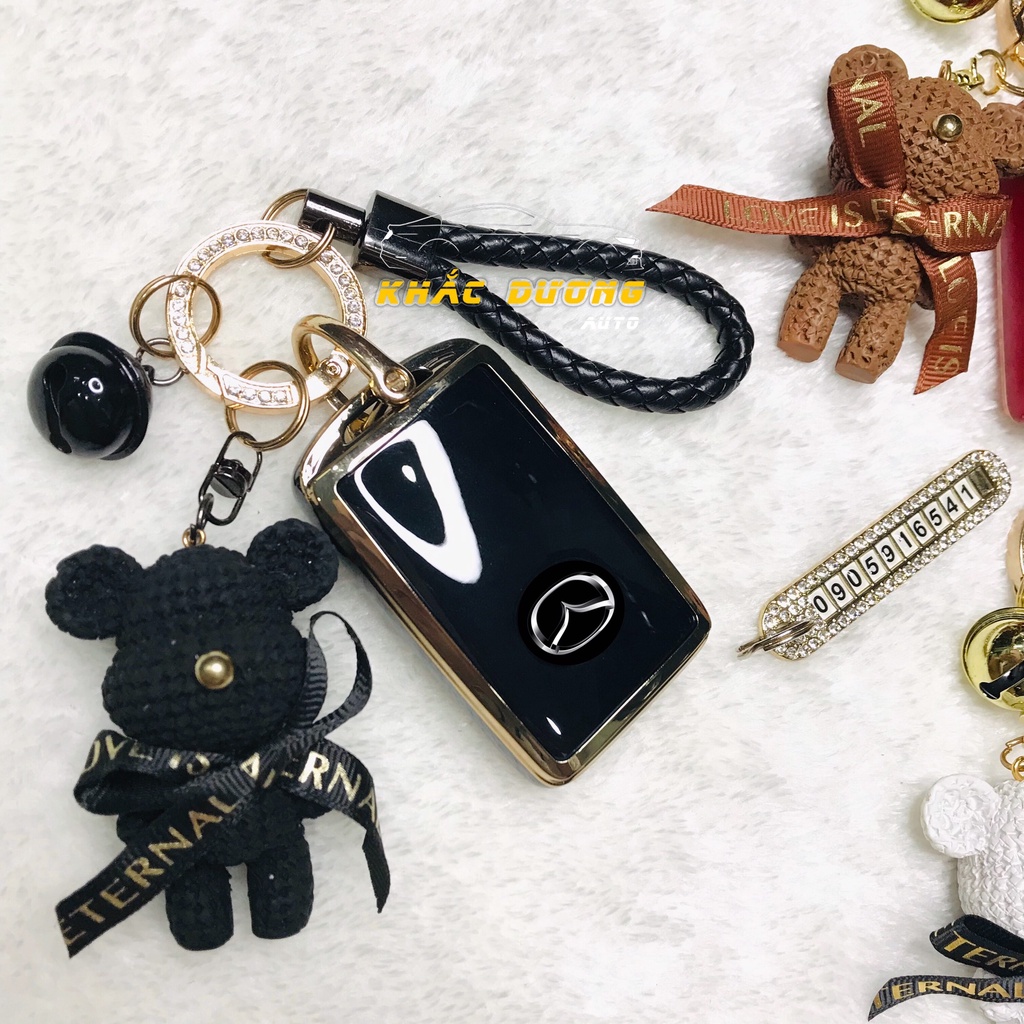 Ốp chìa khoá Mazda 3 - Mazda CX8 - Mazda CX3 - Mazda CX30 TPU đính đá nhân tạo cao cấp sang trọng