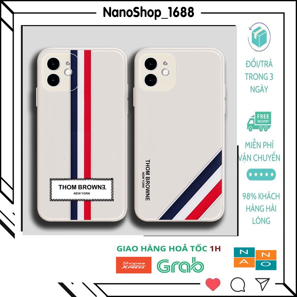 Ốp Lưng Iphone Dẻo Cạnh Vuông Sọc Màu,Bảo Vệ Camera 7Plus,8plus,x,xs,xsmax,11,11promax,12,12promax,13,13promax