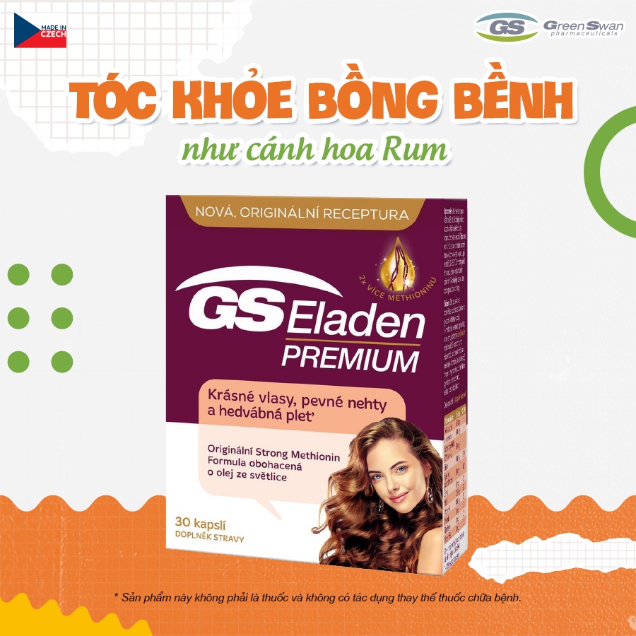 Giảm tóc KHÔ - XƠ - GÃY - RỤNG - Tóc bóng mượt chắc khoẻ - GS ELaden - Kèm quà tặng