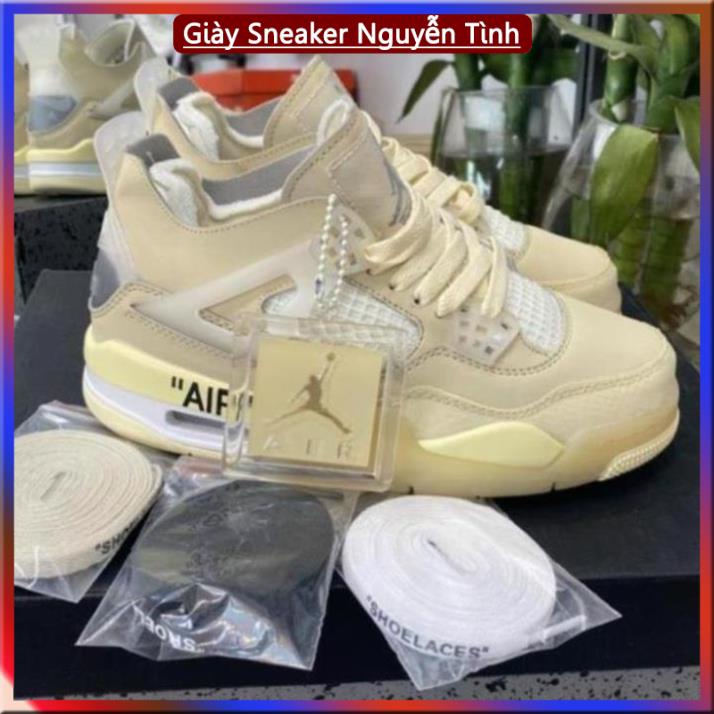Giày Sneaker Jordan 4 Off White Full Box Full Phụ Kiện Freeship -NT19 -NĐT