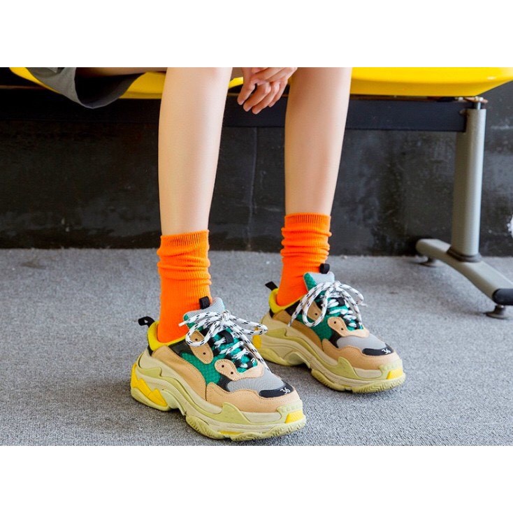 Tất nữ nhún cổ cao vớ nữ phong cách vintage hàn quốc