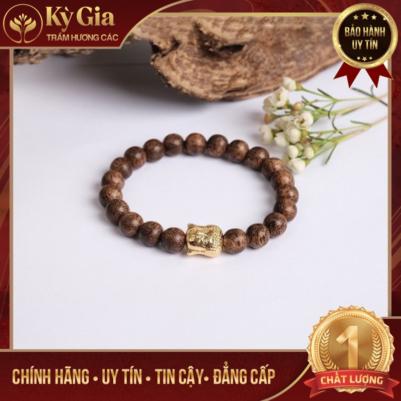 Vòng Tay Trầm Hương Kỳ Gia 8 Li 21 Hạt Phối Charm May Mắn Tài Lộc