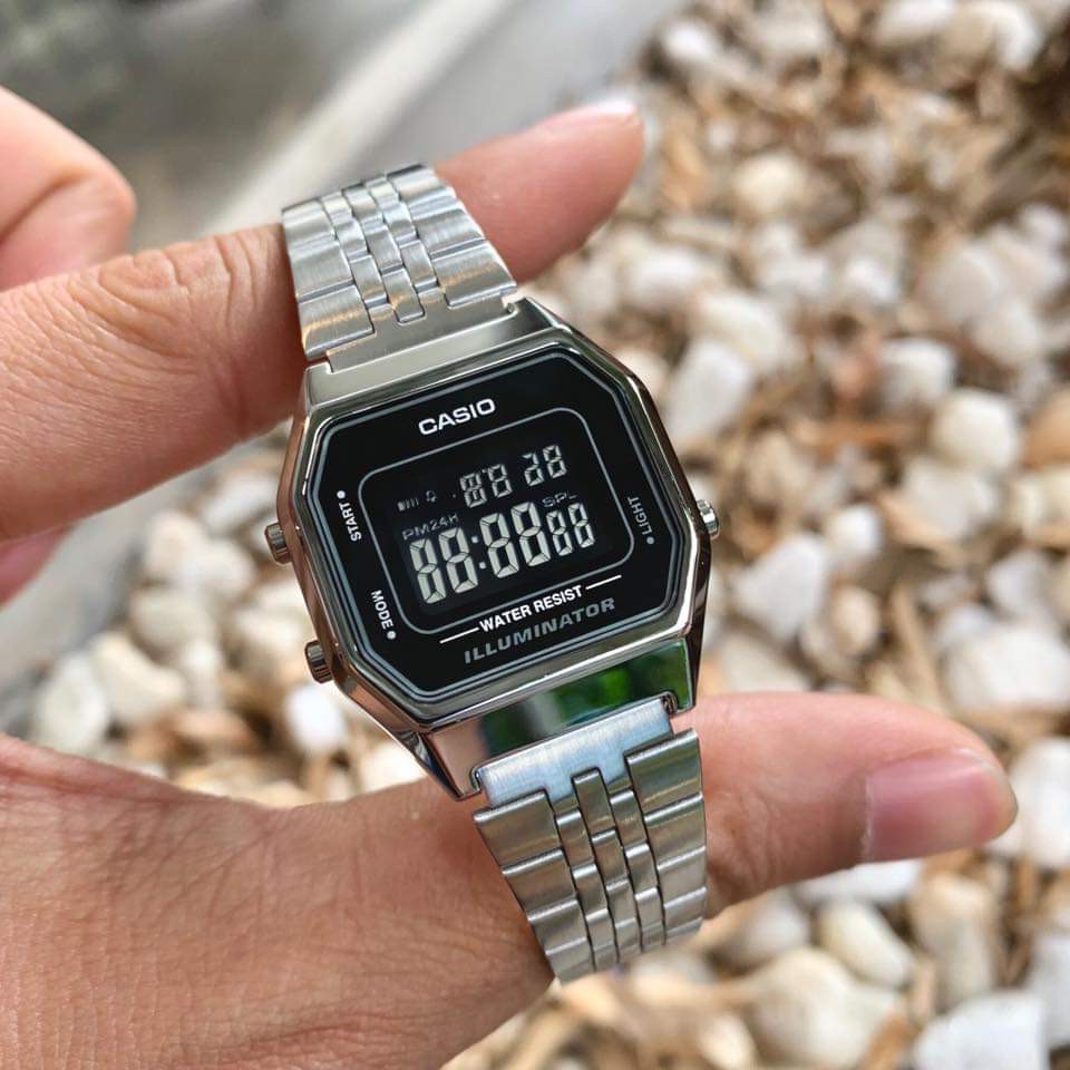 Đồng hồ nữ Casio LA680WA-1BDF dây đeo thép không gỉ cổ điển , sang trọng , đẳng cấp