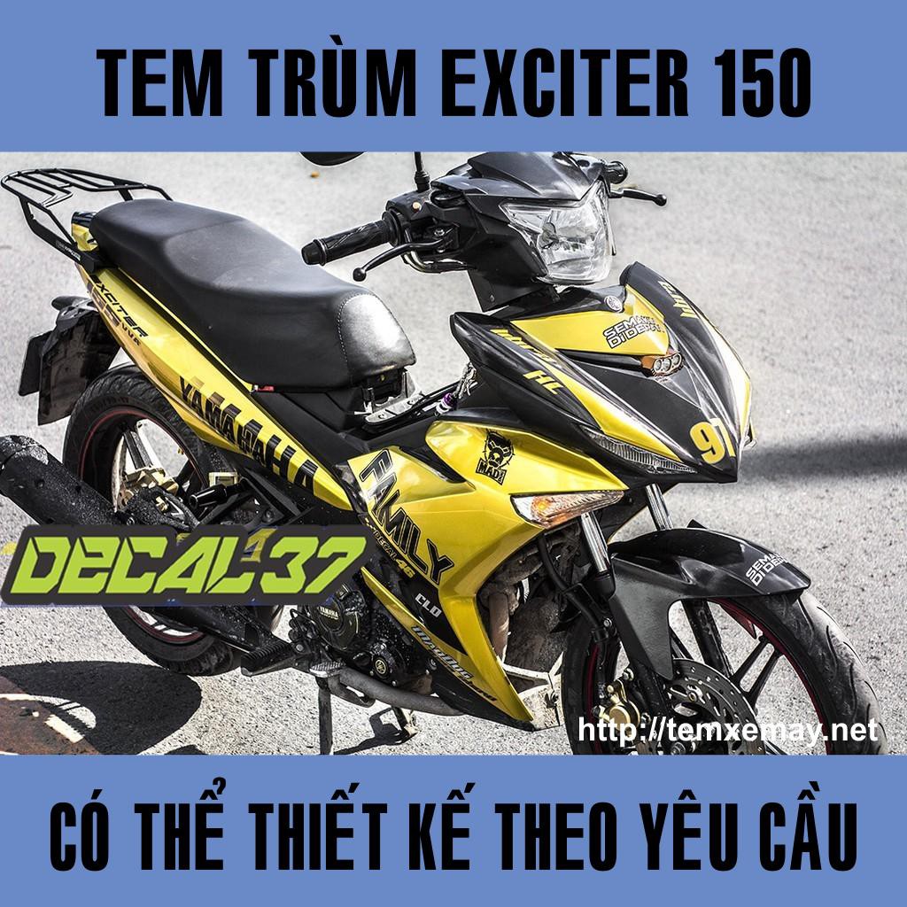  Tem Trùm Exciter 150 Ramos đen vàng Đẹp 
