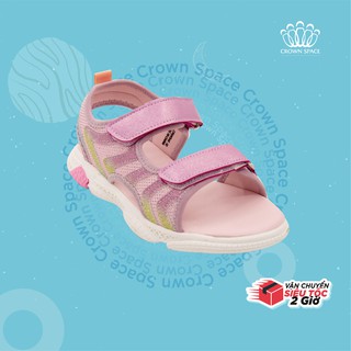 Dép Quai Hậu Bé Gái Đi Học Crown Space Cao Cấp CRUK546 Size 28-36 cho bé 5-14 Tuổi