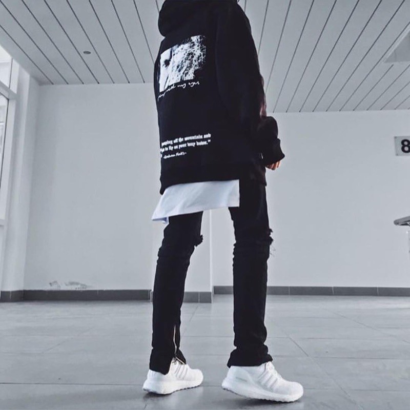 Quần Jeans Nam Rách Gối Khóa Zip Thương Hiệu PACSUN ( Hàng Siêu Cấp)