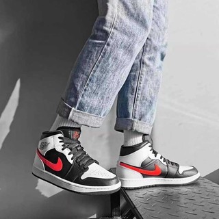 Giày Jordan 1 Mid "Black Chile Red" AUTHENTIC