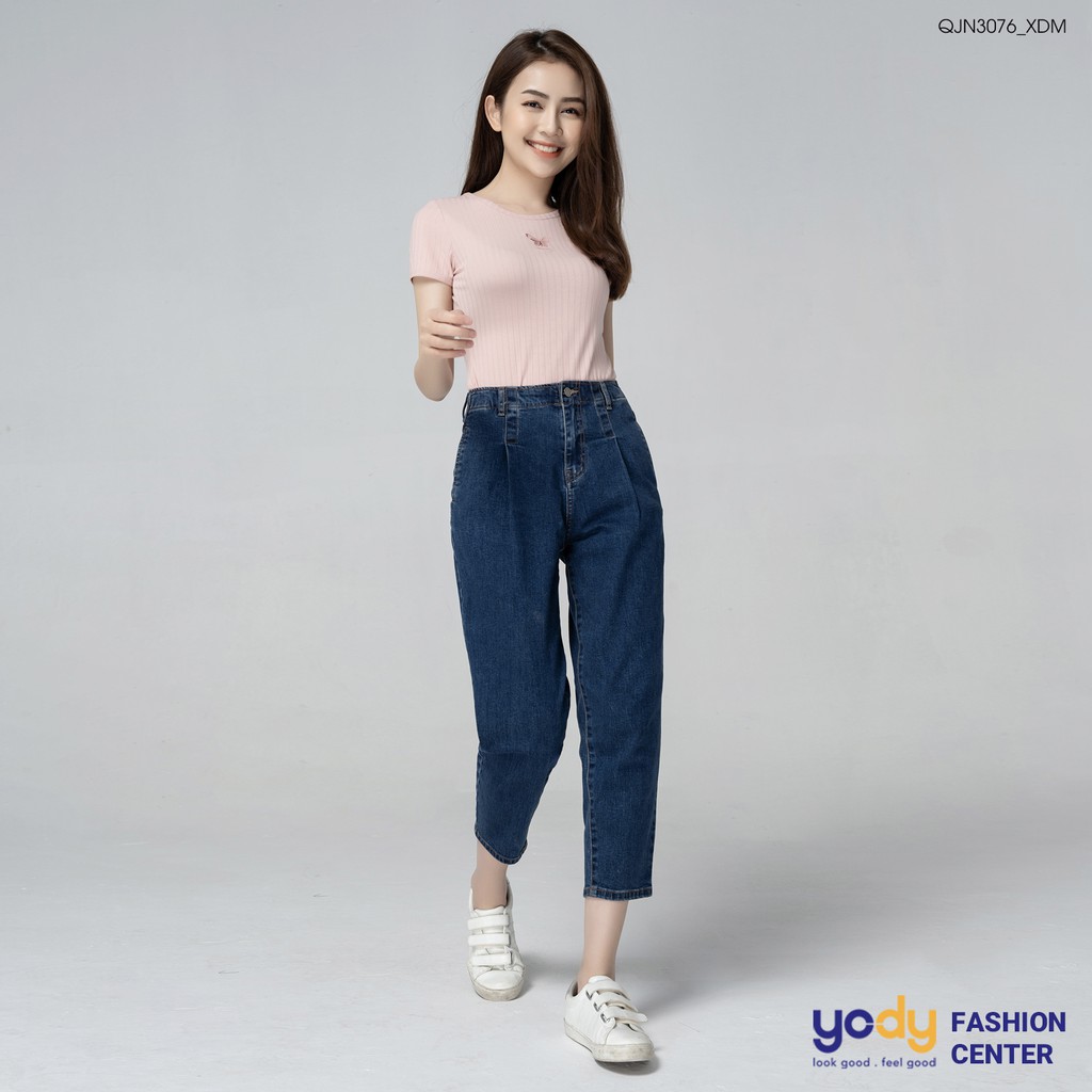 Quần Jeans nữ YODY quần baggy co dãn tốt cạp cao  QJN3076