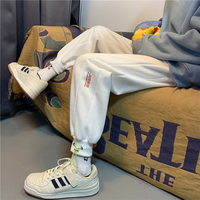 Quần dài thể thao dáng rộng phong cách Hồng Kông thời trang thu đông 2023 dành cho nam