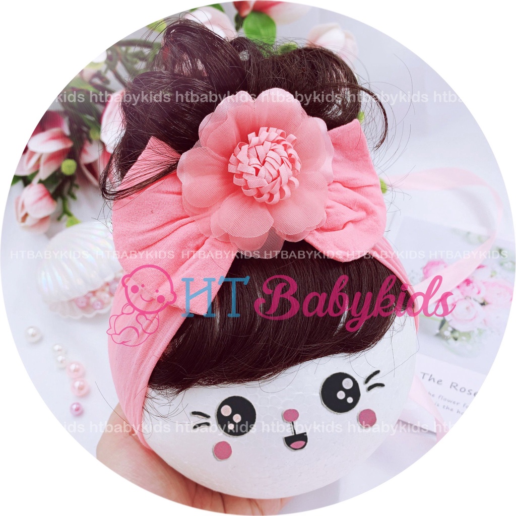 [Ảnh thật] Tóc Giả Cho Bé Gái ❤️ Set Búi Natra + Băng Đô Mái Búi Có Gắn Nơ Đáng Yêu