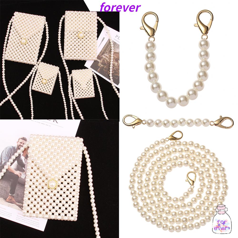 Dây Chuỗi Ngọc Trai Dài 14 Kích Thước Thay Thế Đeo Túi Xách Thời Trang DIY