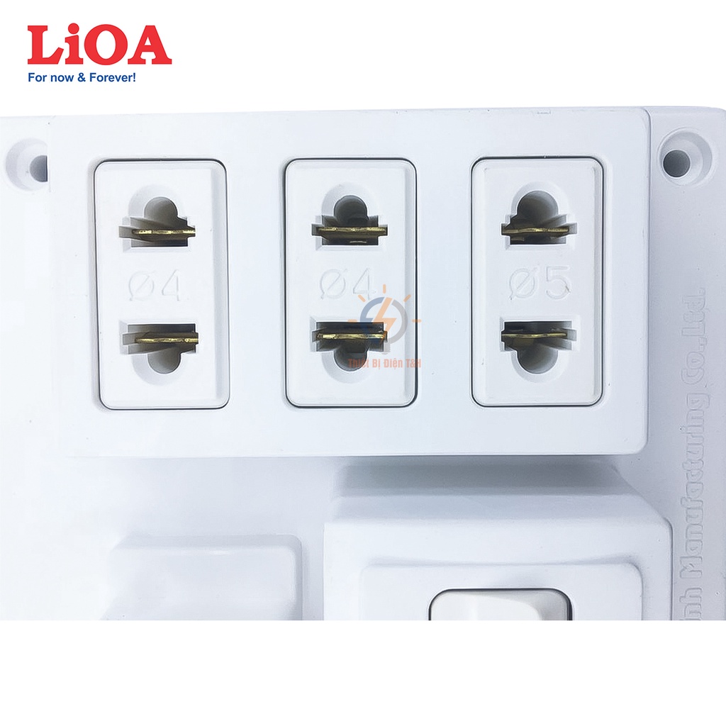 Bảng điện nổi, táp lô điện, 15A, 3 ổ cắm,  3 công tắc, LIOA, B-CB15A3C