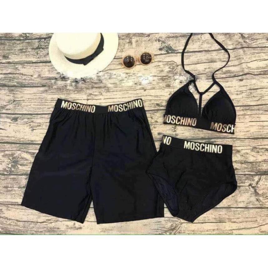 Set đôi nam nữ màu đen mặc đi biển đi bơi đẹp 🏖️Freeship🏖️