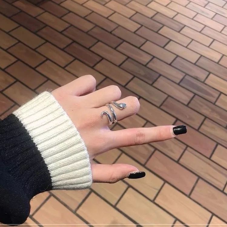Nhẫn Hình Rắn Cá Tính Độc Đáo Phong Cách Cổ Điển