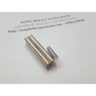 Nam châm viên trắng mỏng 7x3mm