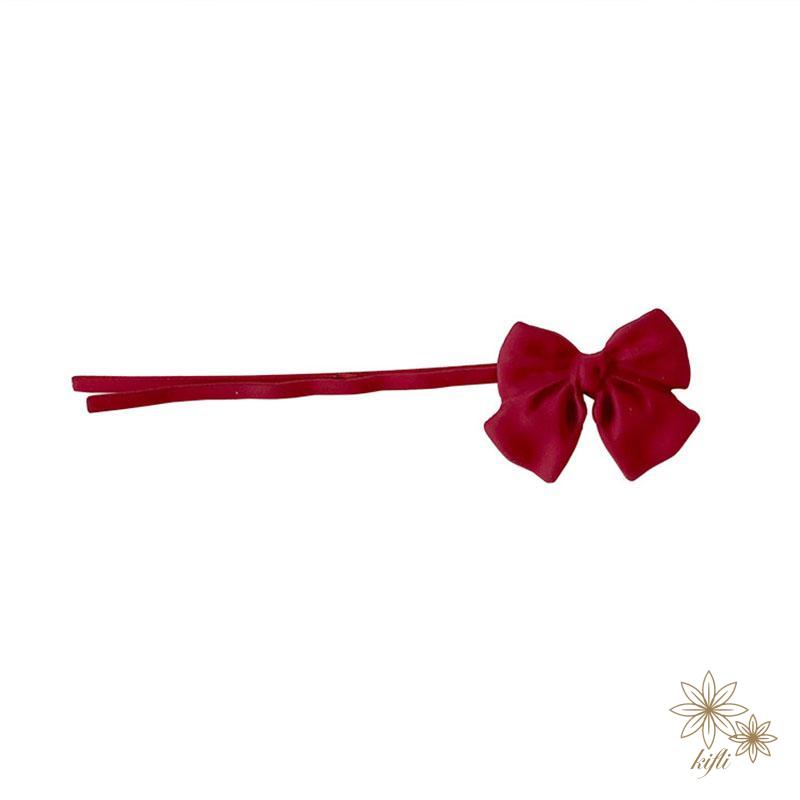 Kẹp tóc nơ đỏ thời trang Hàn Quốc cho nữ