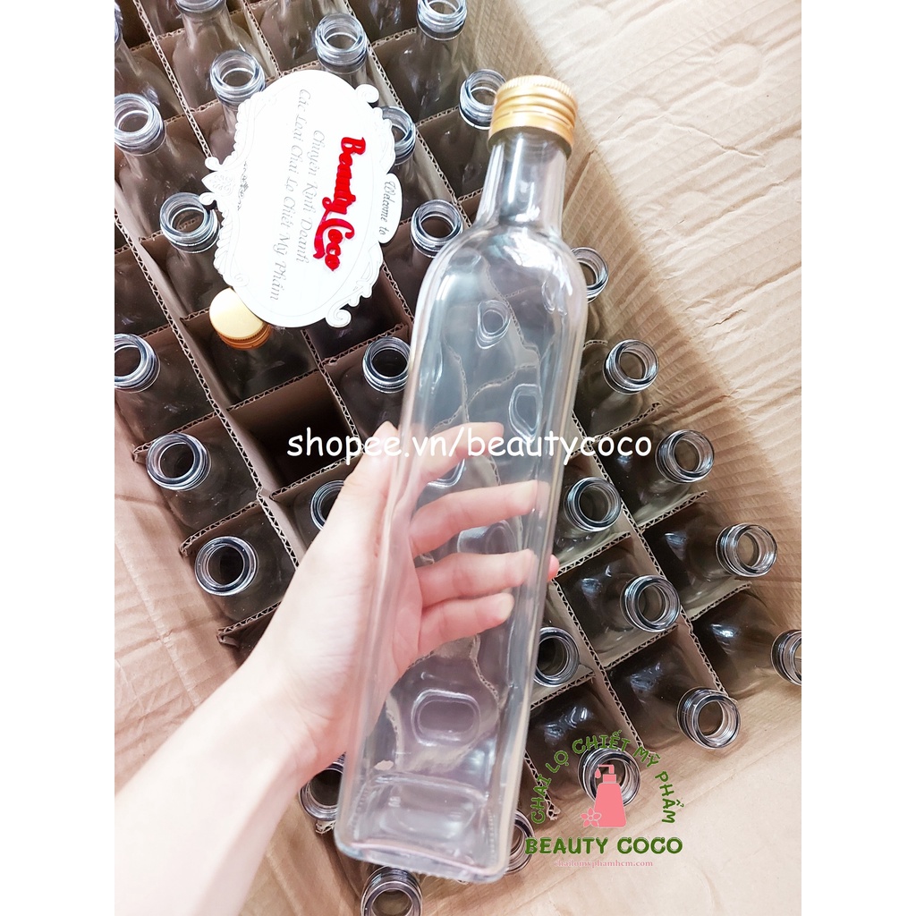 Chai Thủy Tinh Vuông 500ml