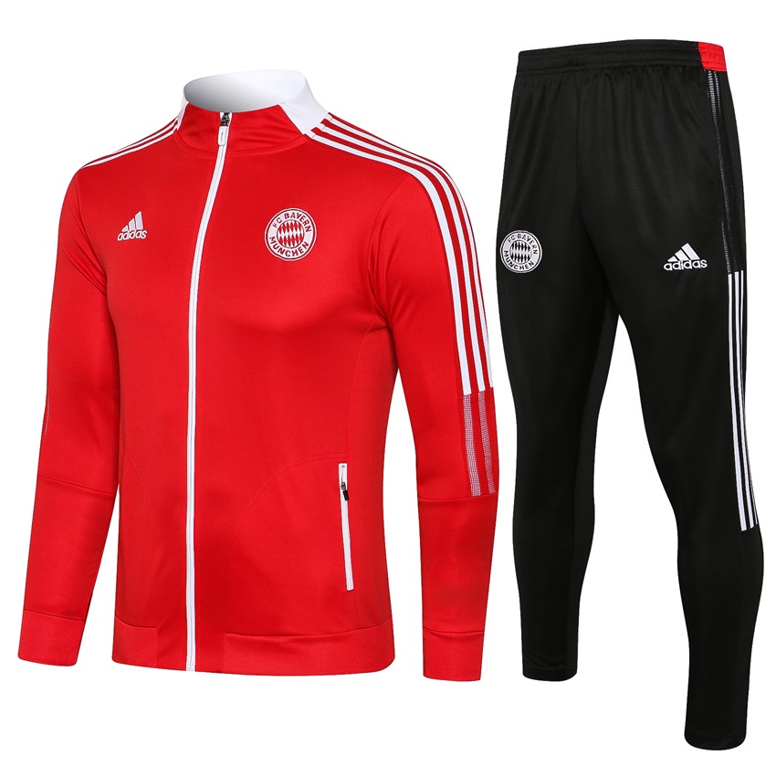 Áo Khoác Bóng Đá Dài Tay Có Khóa Kéo Bằng polyester S-2XL 2021-22 Bayern Munich Cho Nam