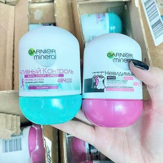 Lăn Khử Mùi Garnier Mineral Pháp Không Cồn Ngăn Mồ Hôi Hiệu Quả