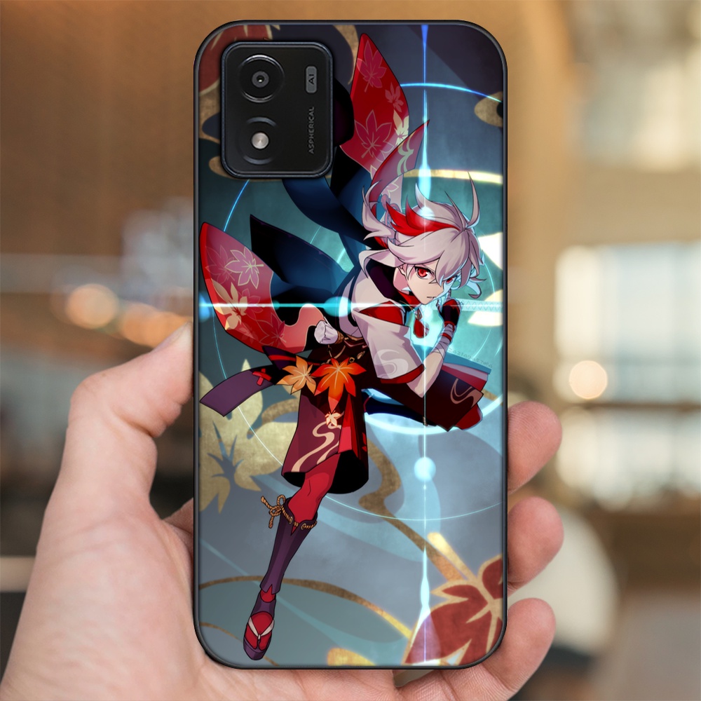 Ốp lưng Vivo Y01 viền đen in hình Kazuha Genshin Impact