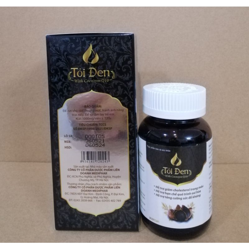 Tỏi đen with coenzyme Q10 hộp 30 viên