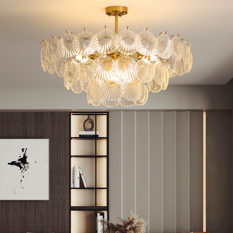 Đèn chùm thả MESHA pha lê rơi cao cấp kiểu dáng độc đáo, sang trọng - kèm LED chuyên dụng.
