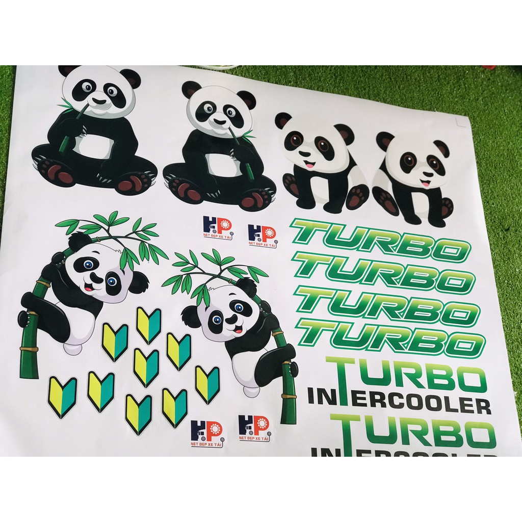 Tem xe  tải ⚡️FREESHIP⚡️decal xe tải Kiểng Gấu Trúc Panda Dễ Thương