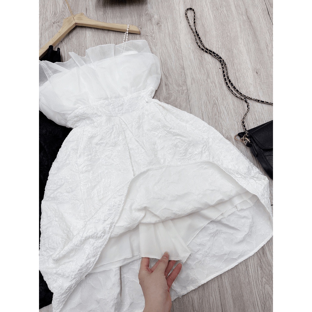 (Mẫu Mới) ĐẦM GẤM XỐP NỮ DẬP TƠ NGỰC 2 DÂY XÌ TEEN CỰC HOT SANG CHẢNH Valentina Shop