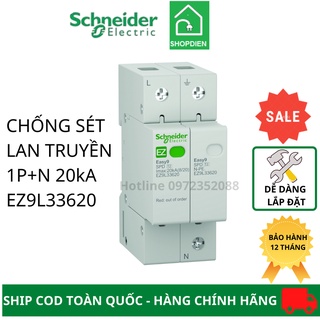 [Hàng chính hãng] Thiết bị chống sét lan truyền Schneider SPD 1P+N 20kA Easy9 EZ9L33620
