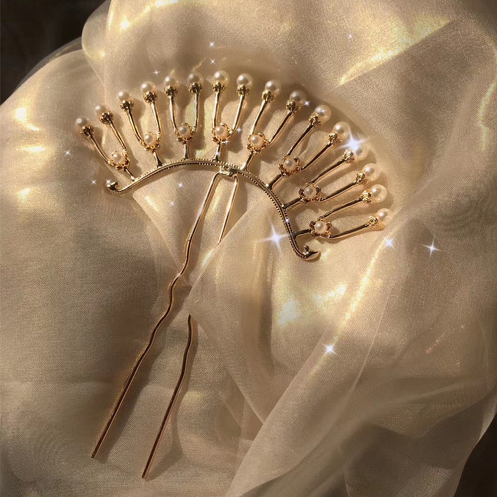 Trâm Cài Tóc Hình Hoa Đính Ngọc Trai Giả Thời Trang Cho Nữ