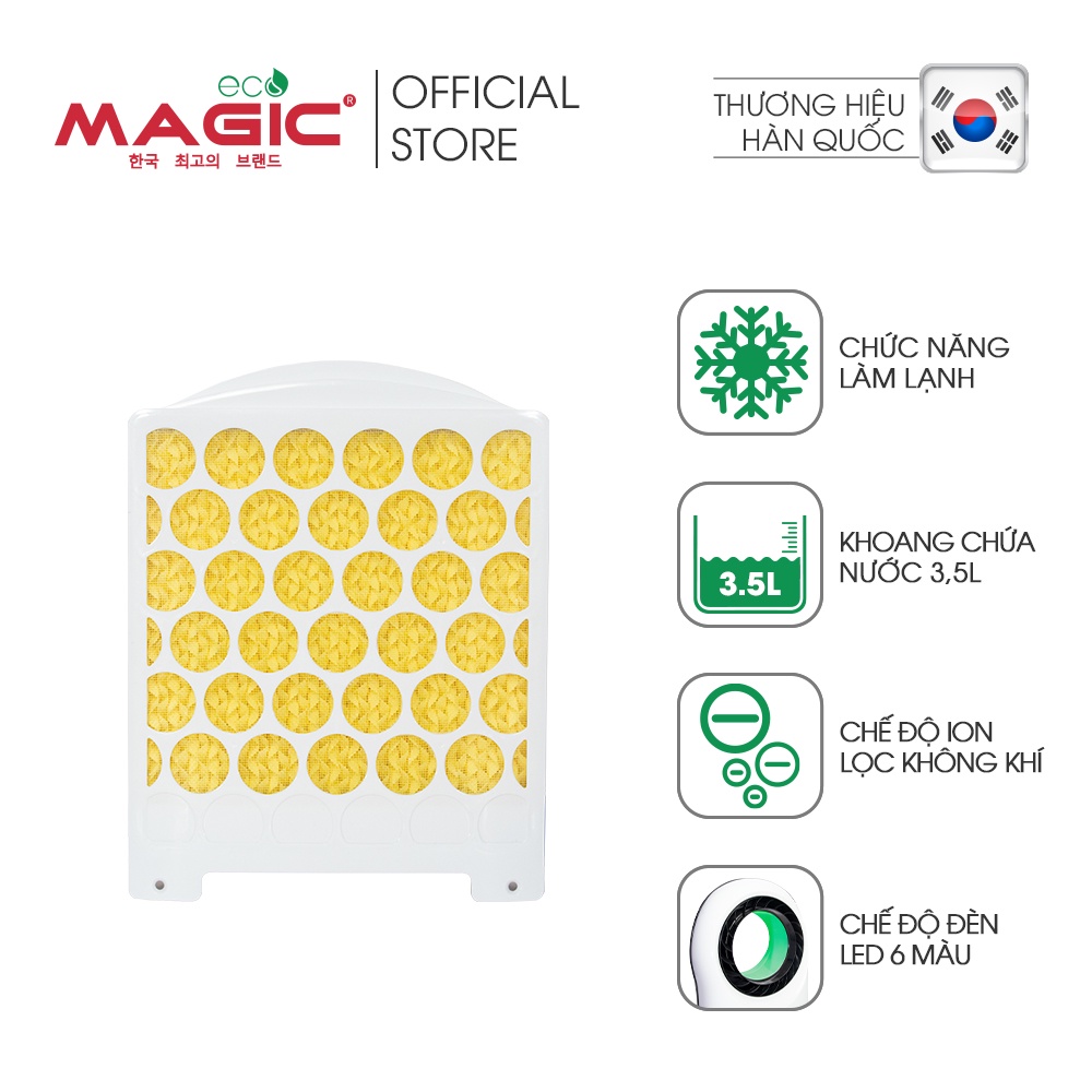 Quạt làm mát không cánh Magic Eco AC301,màn hình cảm ứng,lọc không khí tự động,bảo hành chính hãng