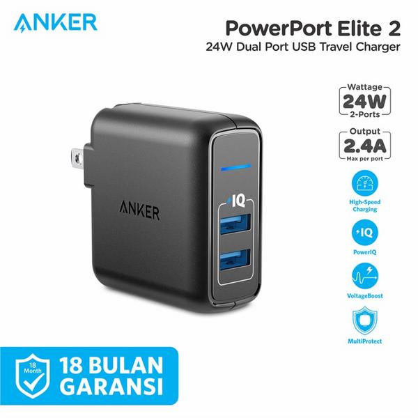 Anker Powerport Elite Wall Charger Iphone Samsung New Charger