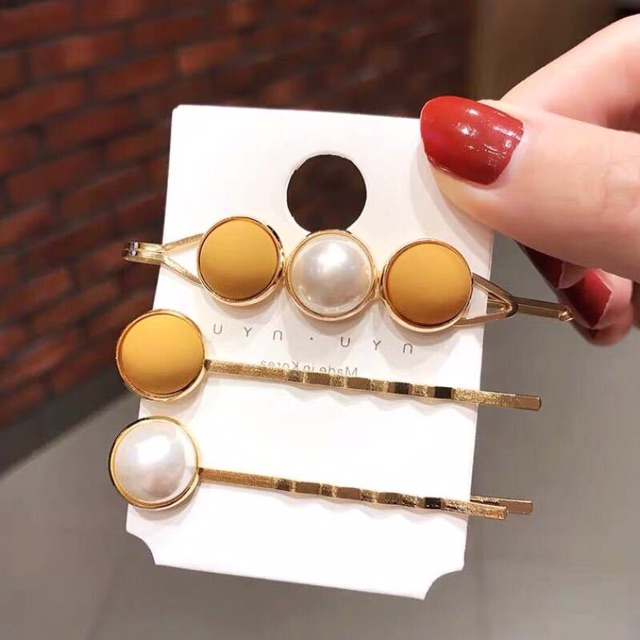 Vỉ 3 kẹp tóc lì mix xinh