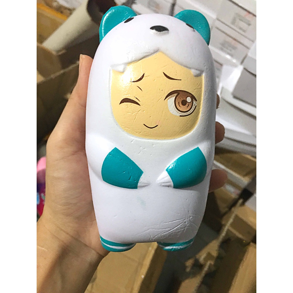 Squishy Lớn JUMBO Hình CẬU BÉ GẤU người trắng Đồ Chơi Xốp Giảm Stress Hình mềm mịn dễ Thương đàn hồi Cho Bé