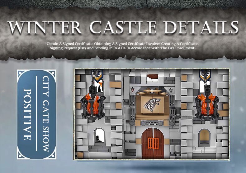 Đồ chơi Lắp ráp Mô hình Super 18K K101 American Drama Game of Power Winterfell Castle Game of Thrones