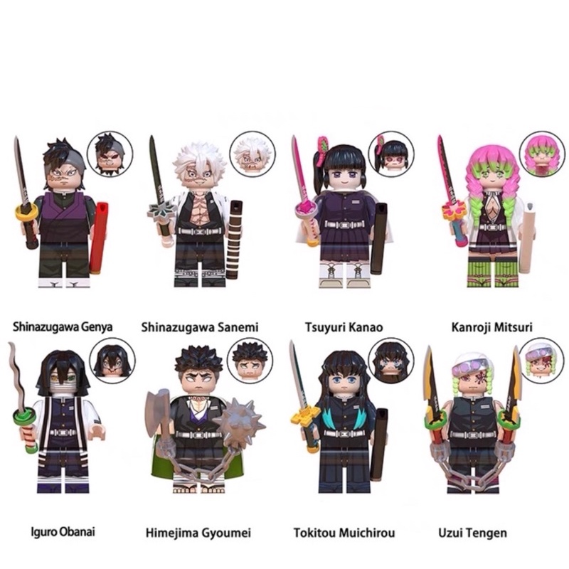 Mô hình LEGO Anime Thanh Gươm Diệt Quỷ  để trang trí bàn học, Kệ sách, góc Gaming,...