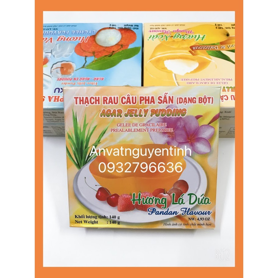 Bột Thạch Rau Câu Pha Sẵn KONNYAKU 140g/ hộp đủ vị