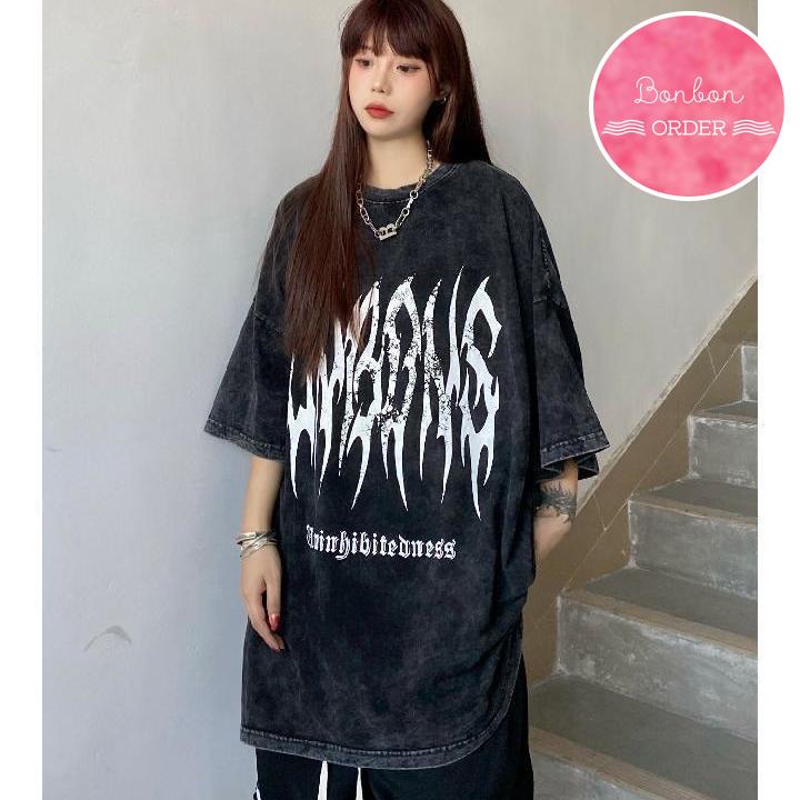 ÁO JEAN ULZZANG HỌA TIẾT CHỮ -